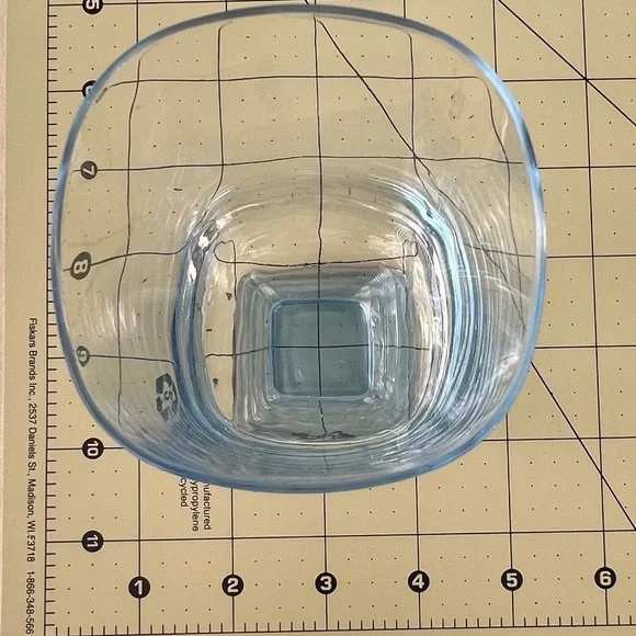 Bormioli Rocco cocktail glasses with Stacked square Blue Base set of six - Picture 4 of 5